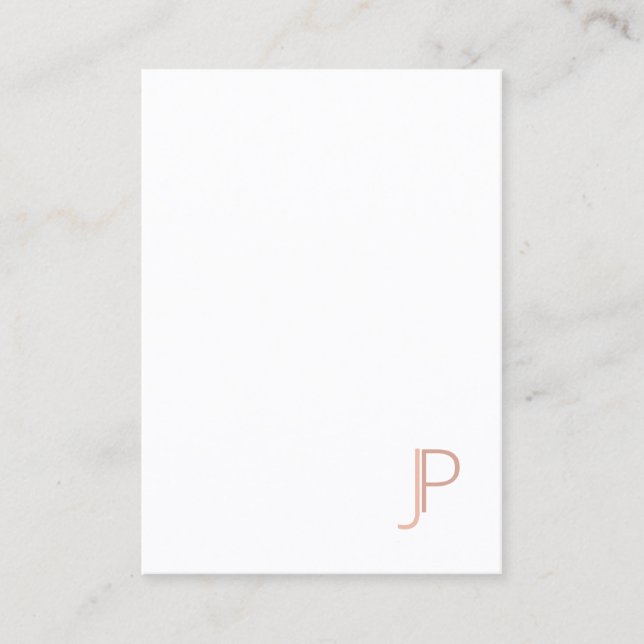 Modern enkel Monogram-Elegant för Professionell Visitkort (Framsida)