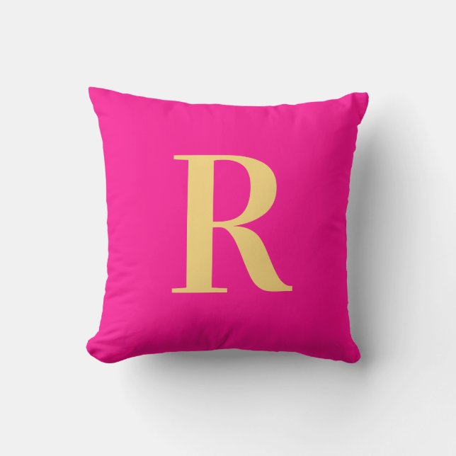 Modern enkel monogram kudde (Framsida)