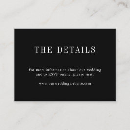 Modern enkel monogram par svarta och vita Namn Tilläggskort