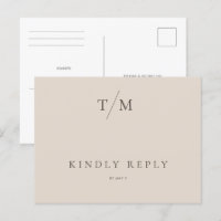 Modern enkel Monogram Sand Mix Match-Bröllop OSA