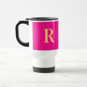 Modern enkel monogram-Shock rosa Resemugg