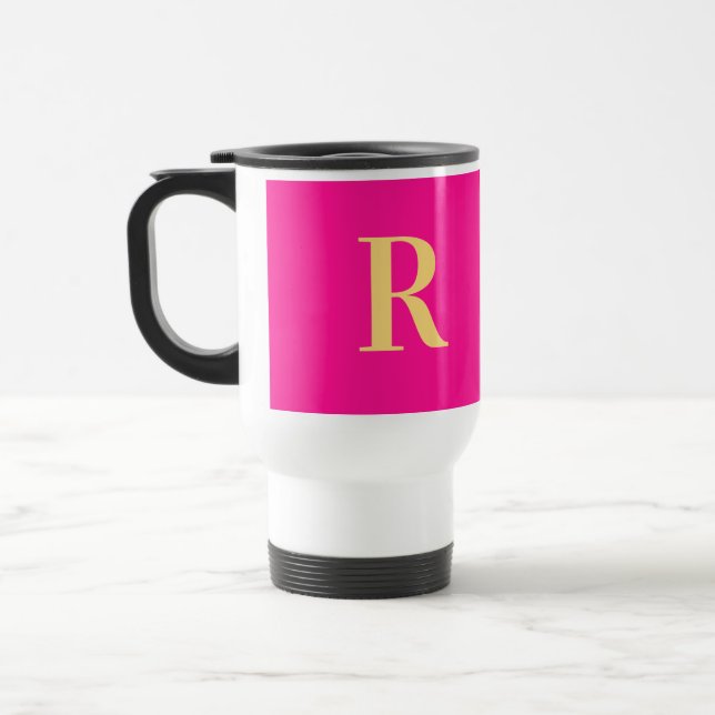 Modern enkel monogram-Shock rosa Resemugg (Vänster)