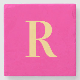 Modern enkel monogram stenunderlägg