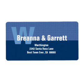 Modern enkel Monogram Stil Hues av Blue 03 Fraktsedel