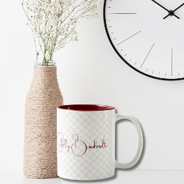 Modern enkel monogram ursprunglig typografi Två-Tonad mugg