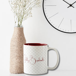 Modern enkel monogram ursprunglig typografi Två-Tonad mugg