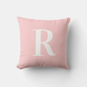 Modern enkel monogramRosa Kudde