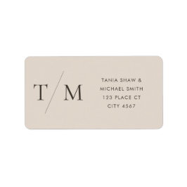 Modern enkel monogramsblandning och matchning av B Adressetikett