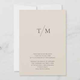 Modern enkel monogramsblandning och matchning av B Inbjudningar