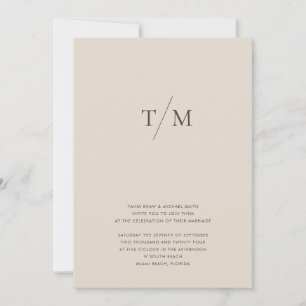 Modern enkel monogramsblandning och matchning av B Inbjudningar