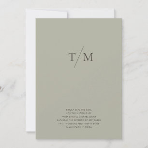 Modern enkel monogramsblandning och matchning av B Spara Datumet
