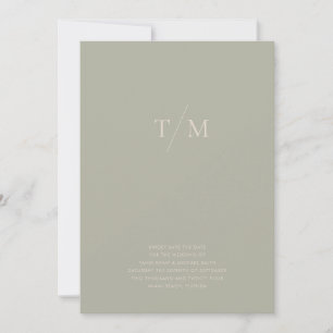Modern enkel monogramsskärm och blandning och matc spara datumet