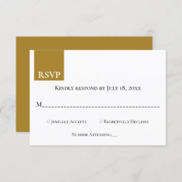 Modern enkel Mörk Beige Monogram Elegant bröllop OSA Kort