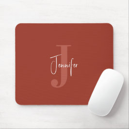 Modern enkel Namn och ursprunglig monogram Terraco Musmatta