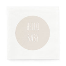 Modern enkel Neutralt "Hej Baby"-cirkel