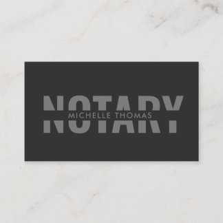 Modern enkel notarius publicus undertecknar Agent Visitkort