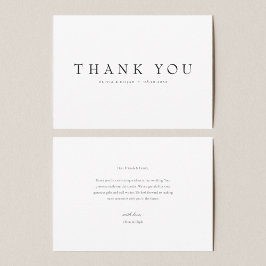 Modern enkel notering för foto Bröllop W Tack Kort