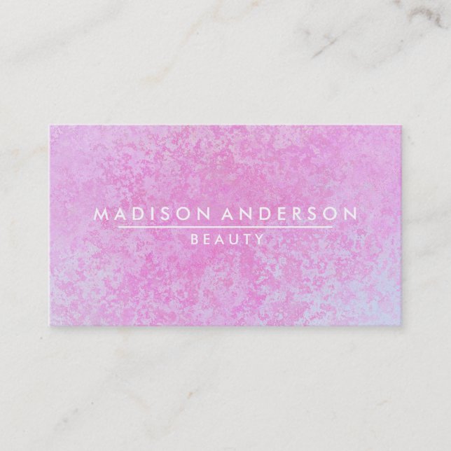 Modern, enkel och klassisk Rosa i vattenfärgen Visitkort (Framsida)