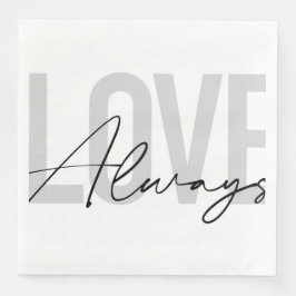 Modern, enkel och urbaniserad typografi "Kärlek Al Pappersservett