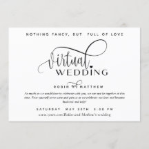 Modern enkel Online Virtuella Bröllop