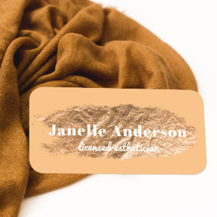 Modern enkel Orange Faux Guld Foil-Professionell Namnbricka