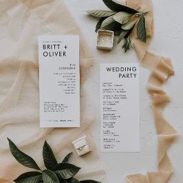 Modern enkel ordning för Bröllopsprogram av händel