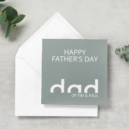 Modern enkel Pappa-design för Fars dag Kort