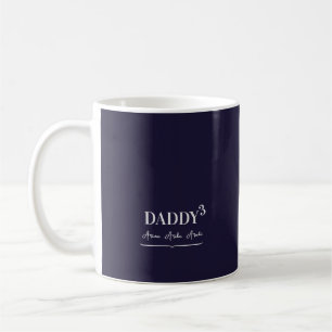 Modern enkel pappa-kubad typografi Barn Namn Kaffemugg