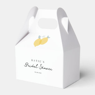 Modern Enkel Pastell Citrus Citron Bröllopsdusch Presentaskar