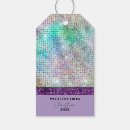 Modern enkel pastellLila Rosa Presentetikett