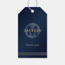 Modern enkel personlig i marinform, enkel, monogra presentetikett