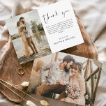 Modern enkel Photo Bröllop Elegant - tack för ditt<br><div class="desc">Vi presenterar vårt moderna skript - ett enkelt foto-Bröllop-tackkort: Öka tacksamheten med vår elegant tack vare att du har kort med ett modernt skript och ditt favoritfoto från bröllop. Dessa kort erbjuder en snyggt och en minimalistisk utformning som perfekt kompletterar alla bröllop estetiska produkter. Anpassa dem med ett hjärtligt uppskattande...</div>