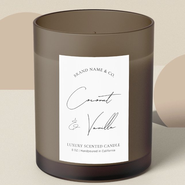 Modern enkel produktpaketeringsljusetikett mat etikett (Professional business packaging design for candles, wax melts, diffusers, soaps and more)