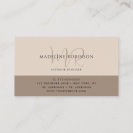 Modern enkel Professionell Brown Visitkort