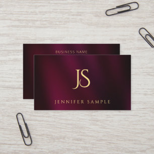 Modern Enkel Professionell Elegant Guldmonogram Visitkort