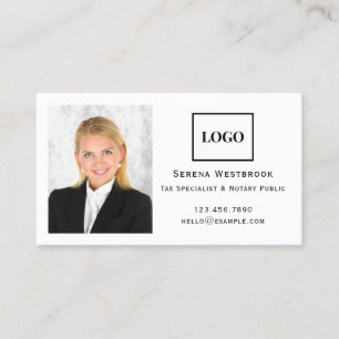 Modern Enkel Professionell Fotologo och QR-kod Visitkort