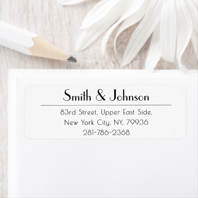 Modern enkel Professionell Office-Returadress Returadress Etikett (Insitu)