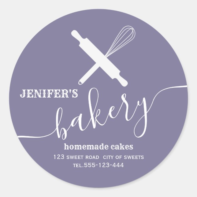 Modern, enkel Professionell, rullstift Runt Klistermärke (Framsida)