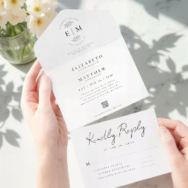 Modern enkel QR-kod för Chic i Bröllop Elegant