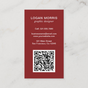 Modern enkel QR-kod Visitkort