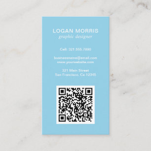 Modern enkel QR-kod Visitkort