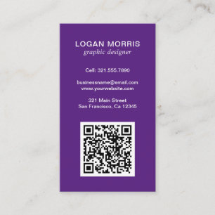 Modern enkel QR-kod Visitkort