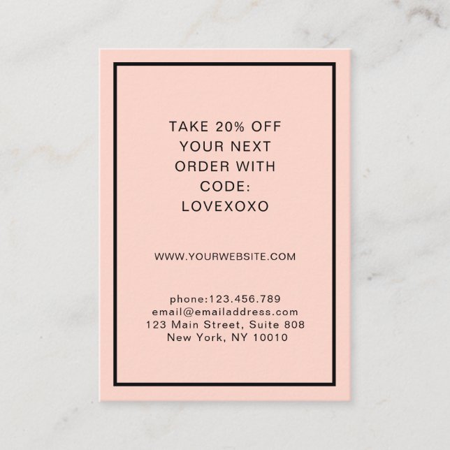 Modern, enkel rabatt rabattkort (Framsida)