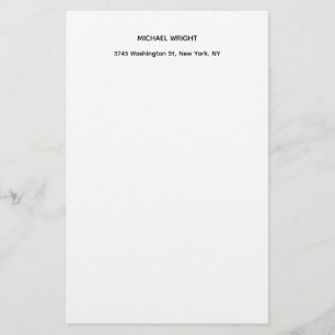 Modern Enkel Ren Minimalistisk Brevpapper