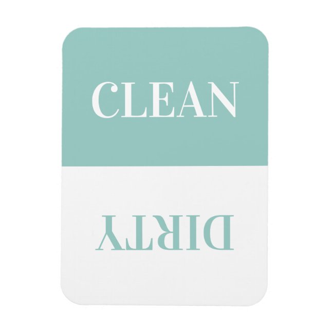Modern Enkel, ren, smutsig, mint Dishwasher Magnet (Vertikal)