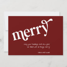 Modern enkel röd merry-Helgdag