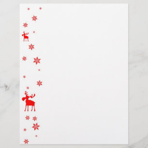 Modern enkel röd moose Snöflingor