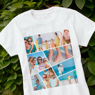 Modern enkel Roligt Anpassningsbar 9 Bilder Collag T Shirt