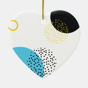 Modern, enkel, roligt, Memphis stil-geometrisk kon Julgransprydnad Keramik
