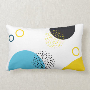 Modern, enkel, roligt, Memphis stil-geometrisk kon Lumbarkudde